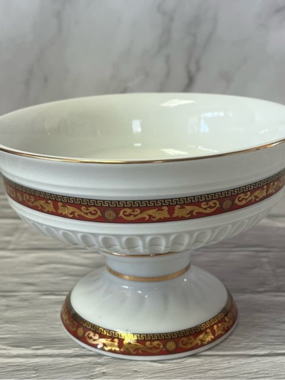 T. Limoges Juno Casa Elite Bacchus God Of Wine Pedestal Bowl Fine Porcelain